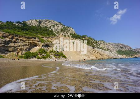 Playa de es Coll Baix Stockfoto