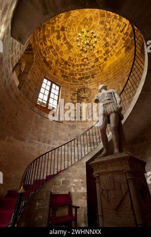 Spiralförmige elliptische Treppe Stockfoto