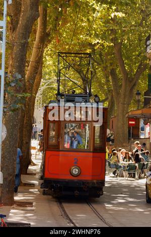 Tranvia. Soller.Sierra de Tramuntana.Mallorca.Baleares.EspaÃ±a. Stockfoto