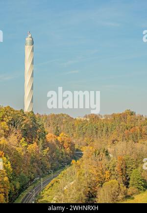 Prüfturm für Aufzüge Rottweil, Baden-WÃ¼rttemberg Stockfoto