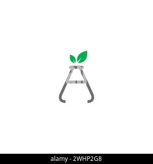 Ein Logo für Laborflaschen. Letter A Leaf Logo Stock Vektor