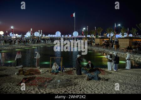 Feier zum Nationalfeiertag in Katar im Darb Al Saai um Salal Doha Stockfoto