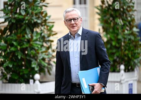 Paris, Frankreich. Februar 2024. Bruno Le Maire während eines Ministerseminar mit dem französischen Premierminister am 10. Februar 2024 im Hotel Matignon in Paris. Quelle: Abaca Press/Alamy Live News Stockfoto