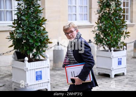 Paris, Frankreich. Februar 2024. Marc Fesneau während eines „Arbeitsseminars“ mit dem französischen Premierminister im Hotel Matignon am 10. Februar 2024 in Paris. Quelle: Abaca Press/Alamy Live News Stockfoto