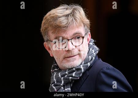 Paris, Frankreich. Februar 2024. Marc Fesneau während eines „Arbeitsseminars“ mit dem französischen Premierminister im Hotel Matignon am 10. Februar 2024 in Paris. Quelle: Abaca Press/Alamy Live News Stockfoto