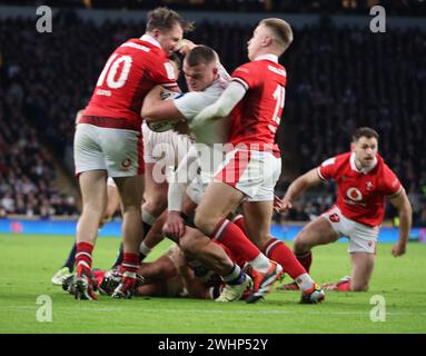 London, Großbritannien. Februar 2018. Englands Ben Earl (Saracens) während des Guiness 6 Nations Rugby-Spiels zwischen England und Wales im Twickenham Stadion, London am 11. Februar 2024 Credit: Action Foto Sport/Alamy Live News Stockfoto