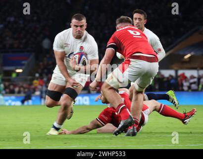 London, Großbritannien. Februar 2018. Englands Ben Earl (Saracens) während des Guiness 6 Nations Rugby-Spiels zwischen England und Wales im Twickenham Stadion, London am 11. Februar 2024 Credit: Action Foto Sport/Alamy Live News Stockfoto