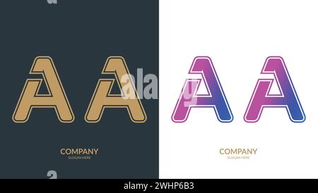 Letter AA Logo Design Vektorvorlage. Stock Vektor