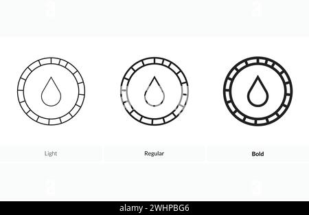 Tropfen-Wasser-Symbol-Vektor-Logo-Vorlage flach. Stock Vektor