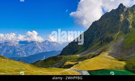 Klettersteig Hochjoch und Herzsee in Montafon Stockfoto