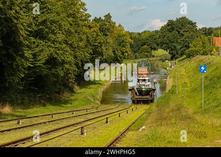 Bootslift am Elblaski-Kanal in Pochylnia Katy in Polen Stockfoto