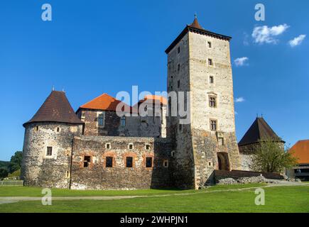 Die Wasserburg Svihov im Lokal vodní hrad Švihov ist ein Überrest einer mittelalterlichen Wasserfestung in Tschechien Stockfoto