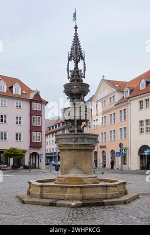 Marktbrunnen am Altstadtmarkt Braunschweig Stockfoto