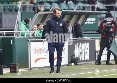 Den Haag, Niederlande. Februar 2024. DEN HAAG, 11.02.2024, Bingoal Stadion, niederländischer Keuken Kampioen Divisie Football, Saison 2023/2024, FC den Bosch Trainer Tomasz Kaczmarek während des Spiels ADO den Haag und FC den Bosch Credit: Pro Shots/Alamy Live News Stockfoto