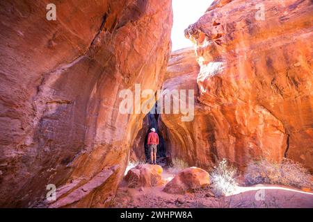 Slot Canyons sind ein typisches Landschaftsmerkmal im Südwesten der USA, Utah Stockfoto