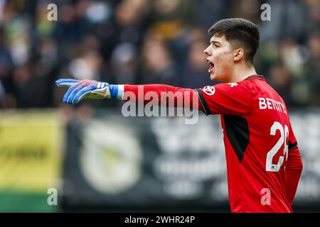 Den Haag, Niederlande. Februar 2024. DEN HAAG, 11.02.2024, Bingoal Stadion, niederländischer Keuken Kampioen Divisie Football, Saison 2023/2024, FC den Bosch Torhüter Krisztian Hegyi während des Spiels ADO den Haag und FC den Bosch Credit: Pro Shots/Alamy Live News Stockfoto