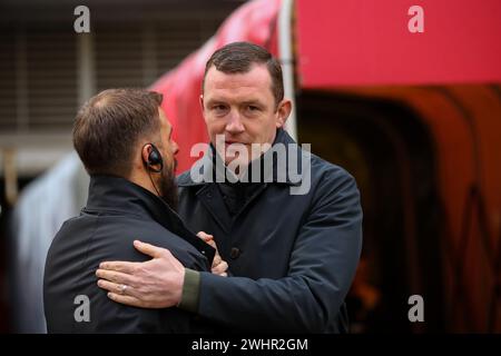 Oakwell Stadium, Barnsley, England - 10. Februar 2024 Neill Collins Manager von Barnsley - vor dem Spiel Barnsley gegen Leyton Orient, Sky Bet League One, 2023/24, Oakwell Stadium, Barnsley, England - 10. Februar 2024 Credit: Mathew Marsden/WhiteRosePhotos/Alamy Live News Stockfoto