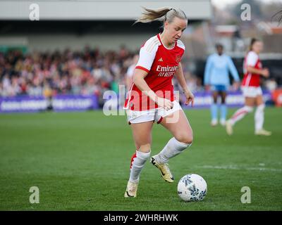 Borehamwood, Großbritannien. Februar 2024. Borehamwood, England, 11. Februar 2024: Beth Mead (9 Arsenal) in Aktion während des Adobe Womens FA Cup Spiels zwischen Arsenal und Manchester City im Mangata Pay UK Stadium (Meadow Park) in Borehamwood, England. (Jay Patel/SPP) Credit: SPP Sport Press Photo. /Alamy Live News Stockfoto