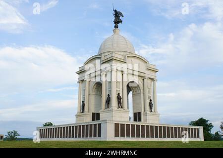 Pennsylvania Monument, Gettysburg National Park, Pennsylvania Stockfoto