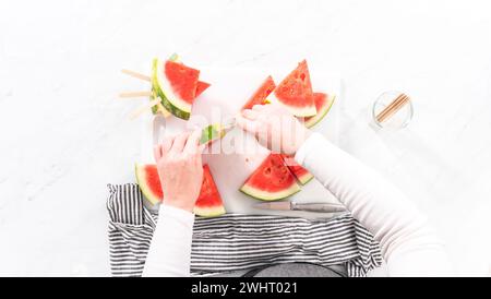 Chili Limette Wassermelone knallt Stockfoto