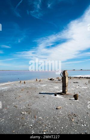 Saltlake in der Nähe der südfranzösischen Stadt Egmont Stockfoto