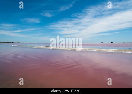 Saltlake in der Nähe der südfranzösischen Stadt Egmont Stockfoto