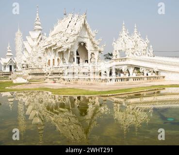 Wat Rong Khun in Chiang Rai im Norden Thailands Stockfoto