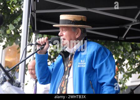 03 Juli 2023/ Blue monday Jazbad spielt beim Copenhagen jazzfestival 2023 bei Hojbro mplads in Kopenhagen Denamrk Photo.Francis Joseph Dean/Dean Pictures Stockfoto