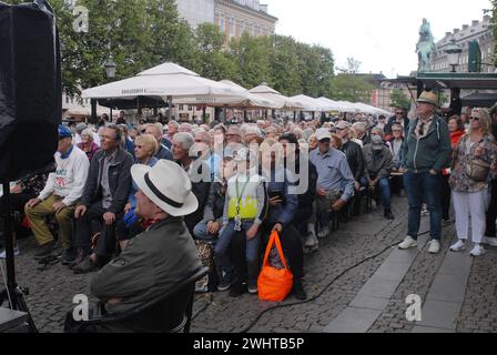 03 Juli 2023/ Blue monday Jazbad spielt beim Copenhagen jazzfestival 2023 bei Hojbro mplads in Kopenhagen Denamrk Photo.Francis Joseph Dean/Dean Pictures Stockfoto