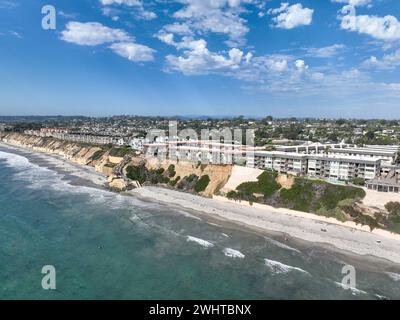 Aus der Vogelperspektive von Del Mar Shores in San Diego, CA Stockfoto