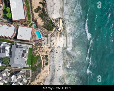 Aus der Vogelperspektive von Del Mar Shores in San Diego, CA Stockfoto