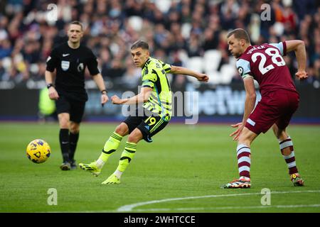 LONDON, Vereinigtes Königreich - 11. Januar 2024: Leandro Trossard von Arsenal in Aktion während des Premier League-Spiels zwischen West Ham United und Arsenal FC im London Stadium (Credit: Craig Mercer/Alamy Live News) Stockfoto