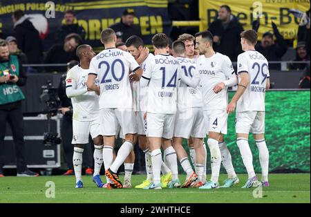 Dortmund, Deutschland. Januar 2024. firo: 28.01.2024, Fußball, 1. Bundesliga, 1. Liga, Saison 2023/2024, BVB, Borussia Dortmund - VfL Bochum 1848 Bochum bejubelt 1:1 Credit: dpa/Alamy Live News Stockfoto