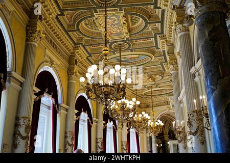 Innenarchitektur, Semperoper, Dresden, Sachsen, Deutschland Stockfoto