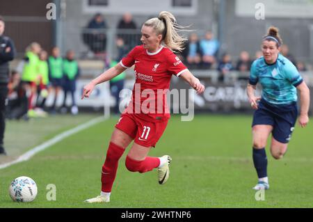 Dartford, Großbritannien. Februar 2024. Mel (Melissa) Lawley von Liverpool Women beim Fünften Roundsoccer-Spiel der Frauen im FA Cup der Frauen zwischen London City Lionesses Women und LiverpoolWomen im Princes Park, Dartford, Großbritannien - 11. Februar 2024. Quelle: Action Foto Sport/Alamy Live News Stockfoto