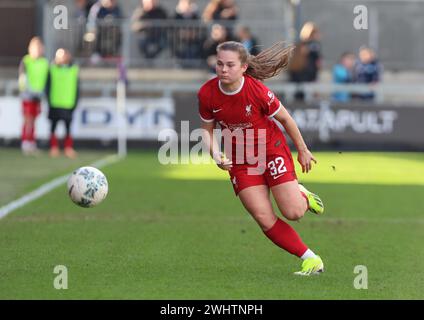 Dartford, Großbritannien. Februar 2024. Lucy Parry von Liverpool Women in Aktion beim Fünften Roundsoccer-Spiel der Frauen im FA Cup der Frauen zwischen London City Lionesses Women und LiverpoolWomen im Princes Park, Dartford, Großbritannien - 11. Februar 2024. Quelle: Action Foto Sport/Alamy Live News Stockfoto