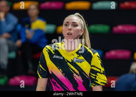 Florenz, Italien. Februar 2024. Sarah Fahr (Prosecco Doc Imoco Conegliano) während des Il Bisonte Firenze vs Prosecco Doc Imoco Conegliano, Volleyball Italian Serie A1 Women Match in Florenz, Italien, 11. Februar 2024 Credit: Independent Photo Agency/Alamy Live News Stockfoto