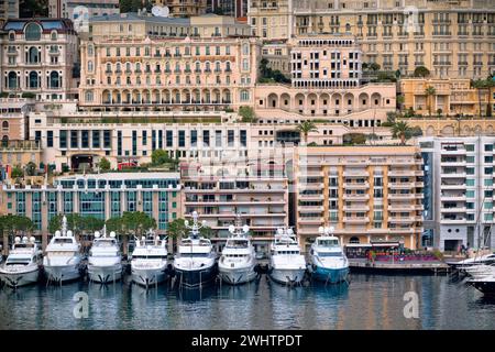 Monaco Harbour, Monte Carlo, Aussicht Stockfoto