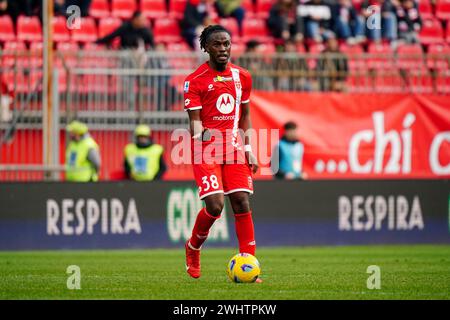 Monza, Italie. Februar 2024. Warren Bondo (AC Monza) während des italienischen Meisterschaftsspiels Serie A zwischen AC Monza und Hellas Verona am 11. Februar 2024 im U-Power Stadium in Monza, Italien - Foto Morgese-Rossini/DPPI Credit: DPPI Media/Alamy Live News Stockfoto