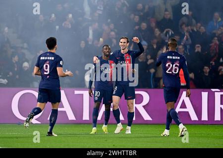 Paris, Frankreich. Februar 2024. © Julien Mattia/Le Pictorium/MAXPPP - Paris 11/02/2024 Julien Mattia/Le Pictorium - 11/02/2024 - France/Ile-de-France/Paris - Ousmane Dembele lors de la rencontre entre le Paris Saint Germain (PSG) et le LOSC (Lille), au Parc des Princes, le 10 fevrier 2024. - Valeurs ACtuelles Out, JDD Out, No JDD, RUSSIA OUT, NO RUSSIA OUT #norussia/11/02/2024 - France/Ile-de-France (Region)/Paris - Ousmane Dembele während des Spiels zwischen Paris Saint Germain (PSG) und LOSC (Lille) im Parc des Princes, 10. Februar 2024. Quelle: MAXPPP/Alamy Live News Stockfoto