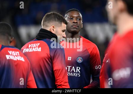 Paris, Frankreich. Februar 2024. © Julien Mattia/Le Pictorium/MAXPPP - Paris 11/02/2024 Julien Mattia/Le Pictorium - 11/02/2024 - France/Ile-de-France/Paris - Randal Kolo Muani lors de la rencontre entre le Paris Saint Germain (PSG) et le LOSC (Lille), au Parc des Princes, le 10 fevrier 2024. - Valeurs ACtuelles Out, JDD Out, No JDD, RUSSIA OUT, NO RUSSIA #norussia/11/02/2024 - France/Ile-de-France (Region)/Paris - Randal Kolo Muani während des Spiels zwischen Paris Saint Germain (PSG) und LOSC (Lille) im Parc des Princes, 10. Februar 2024. Quelle: MAXPPP/Alamy Live News Stockfoto