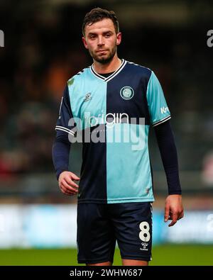 Wycombe Wanderers' Matt Butcher während des Spiels der Sky Bet League One im Adams Park, High Wycombe. Bilddatum: Samstag, 10. Februar 2024. Stockfoto