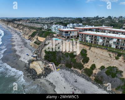 Aus der Vogelperspektive von Del Mar Shores in San Diego, CA Stockfoto