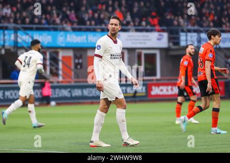 VOLENDAM, 11.02.2024, Kras Stadium, Saison 2023/2024 niederländischer Fußball Eredivisie. PSV-Spieler Luuk de Jong während des Spiels FC Volendam – PSV (Endpunktzahl 1:5). Beschreibung: Pro Shots/Alamy Live News Stockfoto