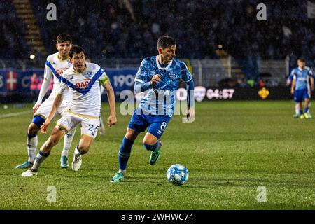 Como, Italien. Februar 2024. Daniele Baselli (Como 1907) wurde im Spiel der Serie B zwischen Como 1907 und Brescia im Stadio Comunale G. Sinigaglia gesehen. Endpunktzahl; Como 1907 1-0 Brescia. (Foto: Mattia Martegani/SOPA Images/SIPA USA) Credit: SIPA USA/Alamy Live News Stockfoto