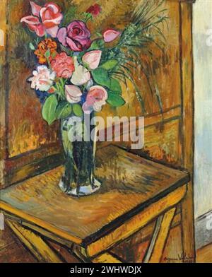 Suzanne Valadon - Vase de Fleurs sur une Table Stockfoto