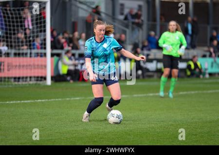 Dartford, Großbritannien. Februar 2024. Dartford, England, 11. Februar 2024: Paige Culver (22 London City Lionesses) in Aktion während des Adobe Women's FA Cup Spiels zwischen London City Lionesses und Liverpool im Princes Park Stadium in Dartford, England (will Hope/SPP) Credit: SPP Sport Press Photo. /Alamy Live News Stockfoto