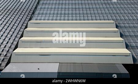 Luftaufnahme von Gewächshäusern, de Lier, Holland Stockfoto