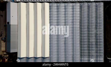 Luftaufnahme von Gewächshäusern, de Lier, Holland Stockfoto
