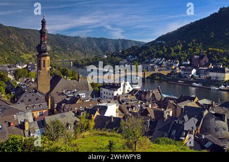 Stadtblick von Cochem an der Mosel, Rheinland-Pfalz, Deutschland, Europa Stockfoto